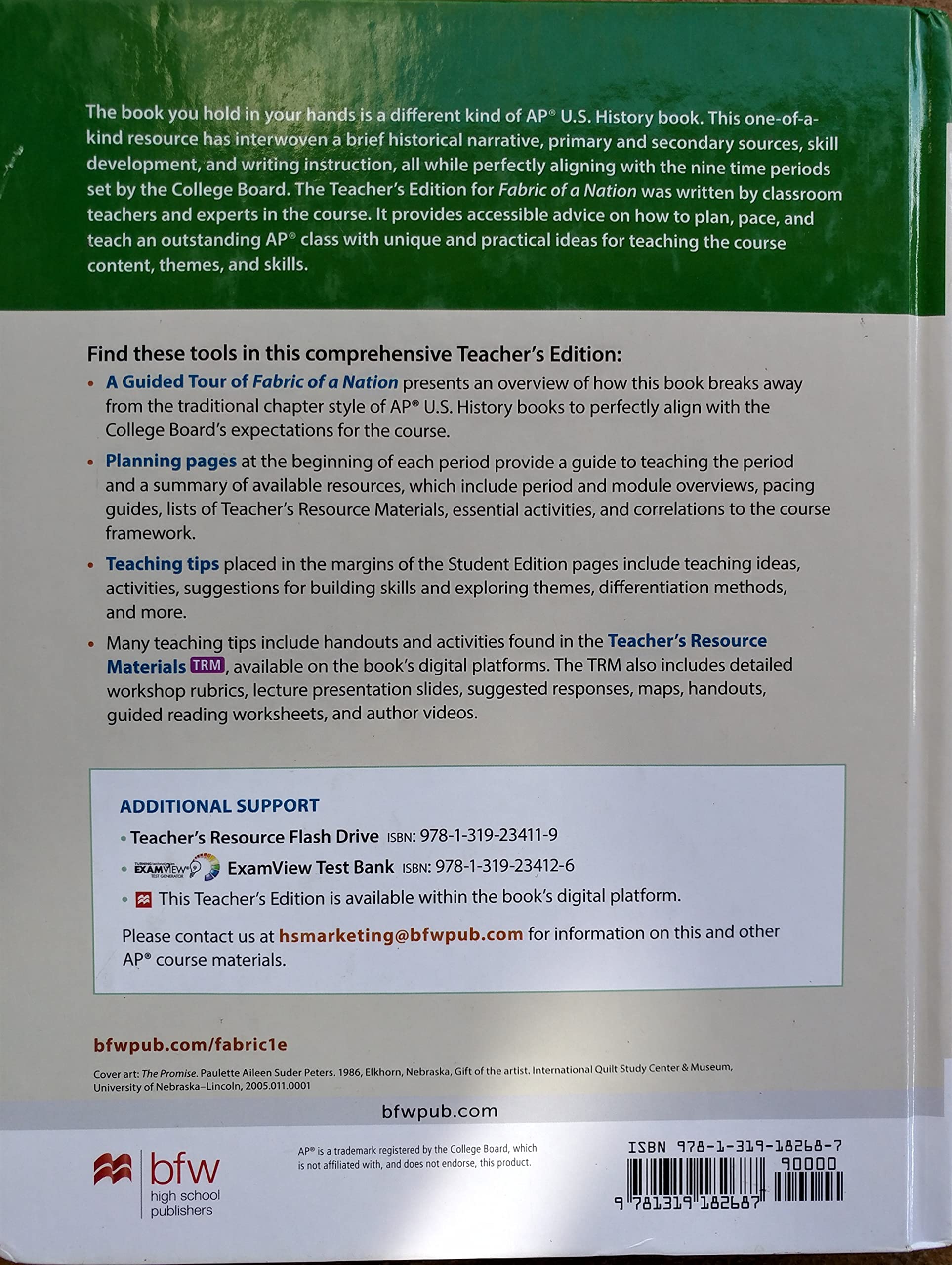 Fabric of a Nation A Brief History with Skills and Sources, For the AP