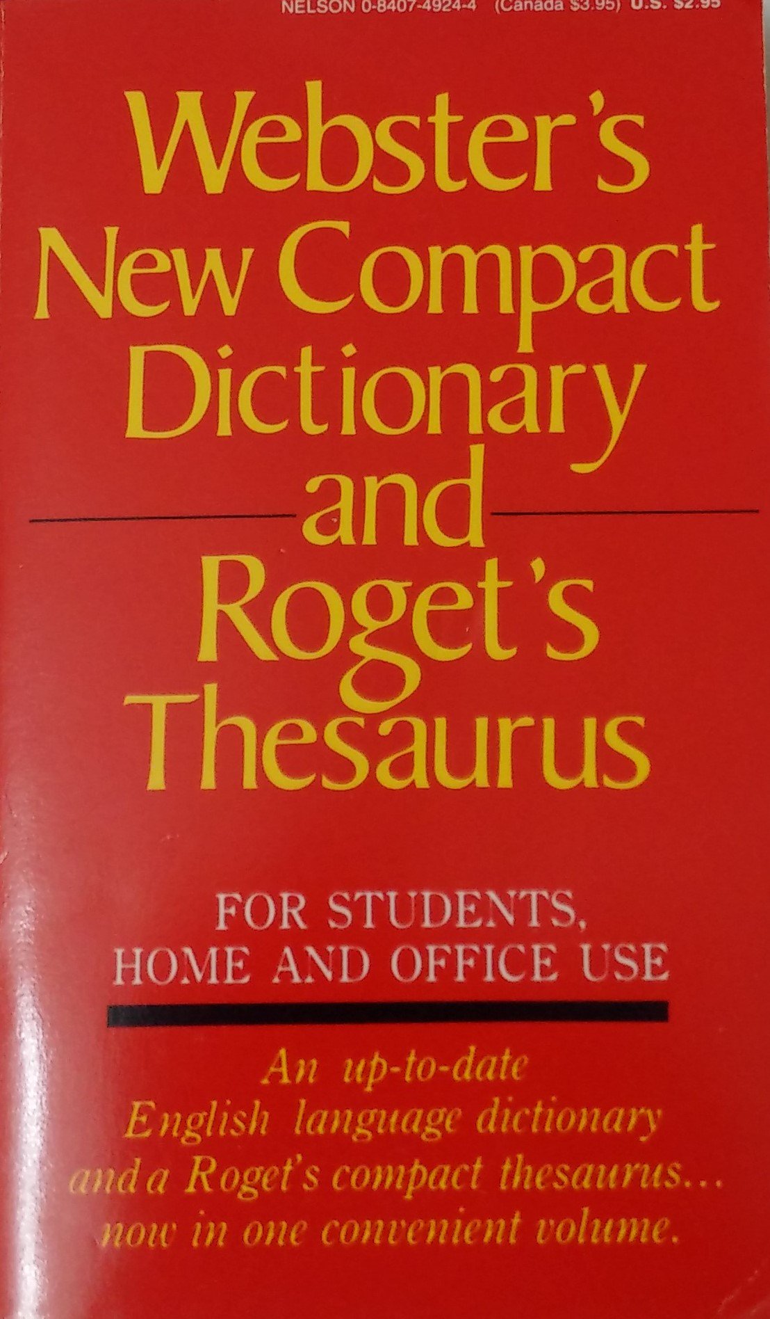 ster's New Compact Dictionary and Roget's Thesaurus by Merriam