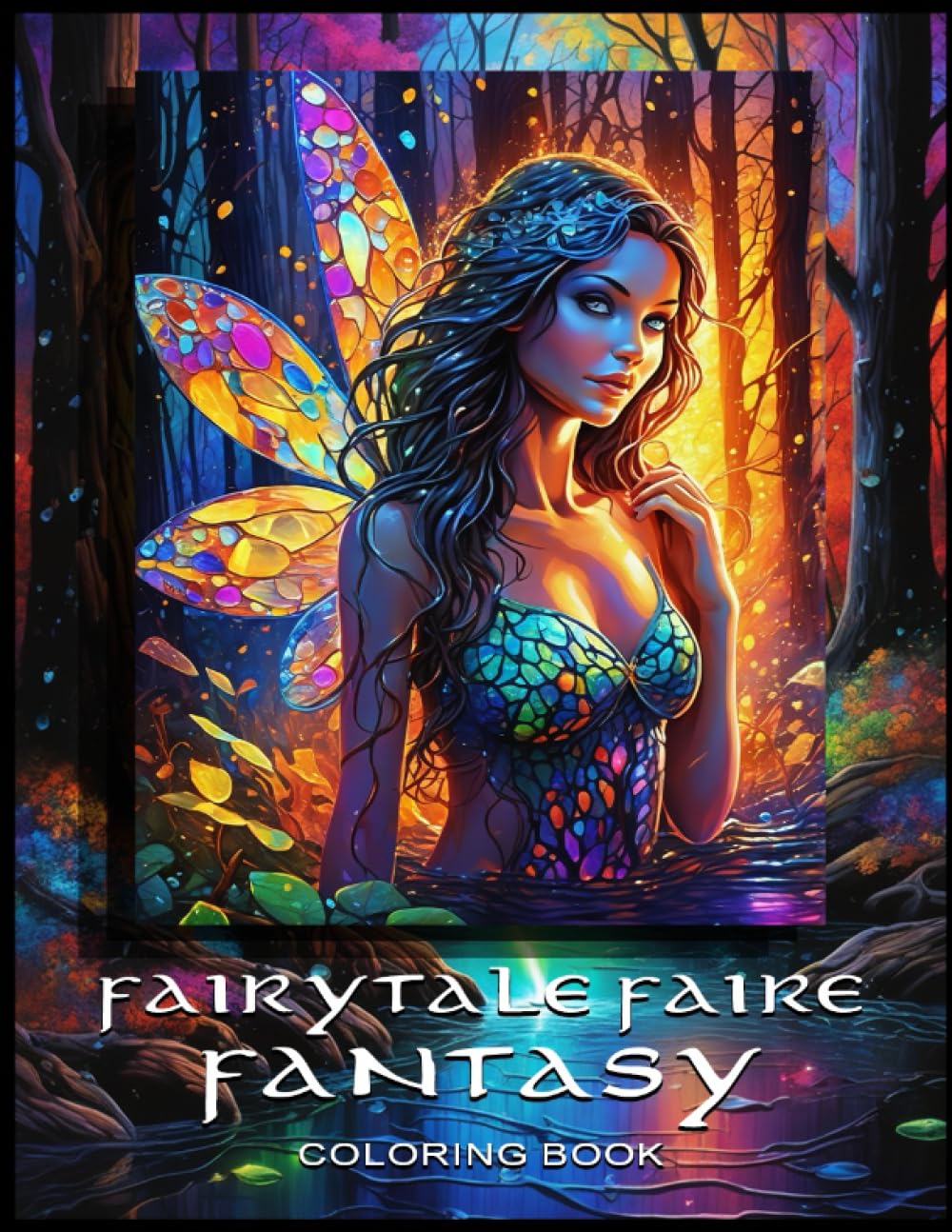 Fairytale Faire Fantasy Coloring Book: Intermediate Level Coloring Book ...