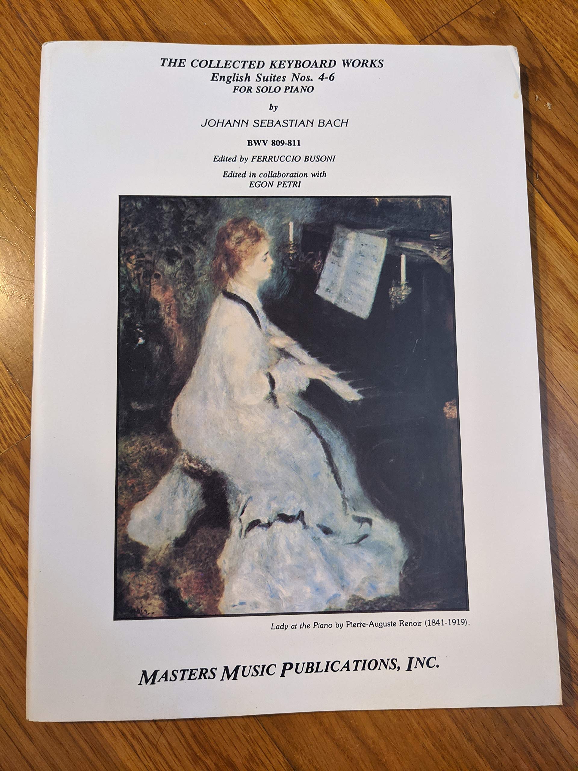 English Suites Nos. 4-6, BWV 809-811 for Solo Piano by Johann Sebastian ...