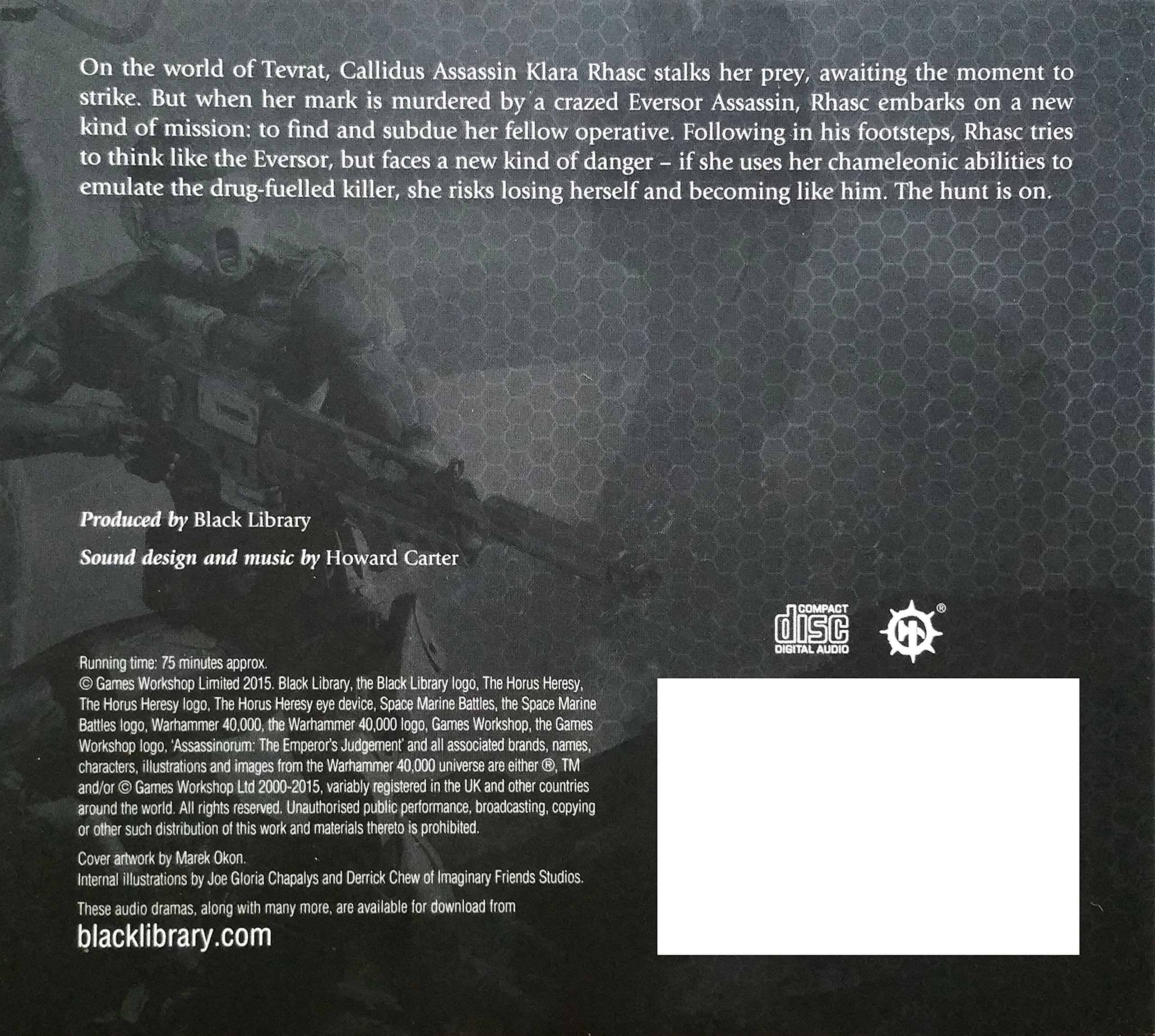 Assassinorum: The Emperor's Judgement Audio Drama CD