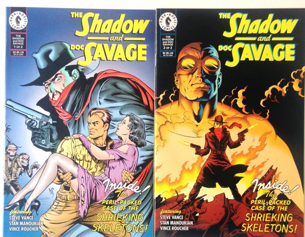 The Shadow and Doc Savage #1-2 Case of the Shrieking Skeletons by Steve ...