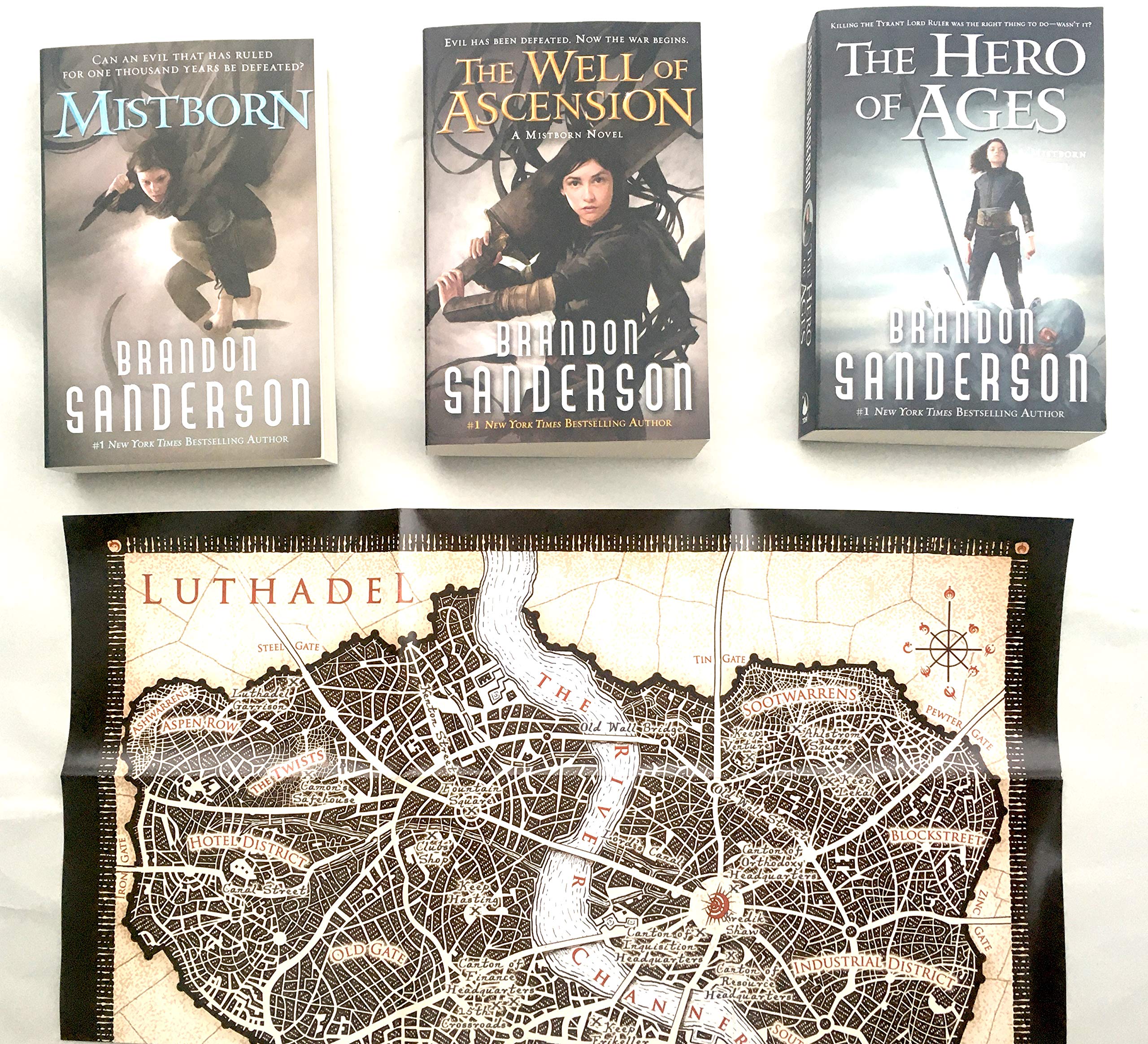 The Mistborn Trilogy With Map Three Books & Map Mistborn, The Well of Ascension, and The
