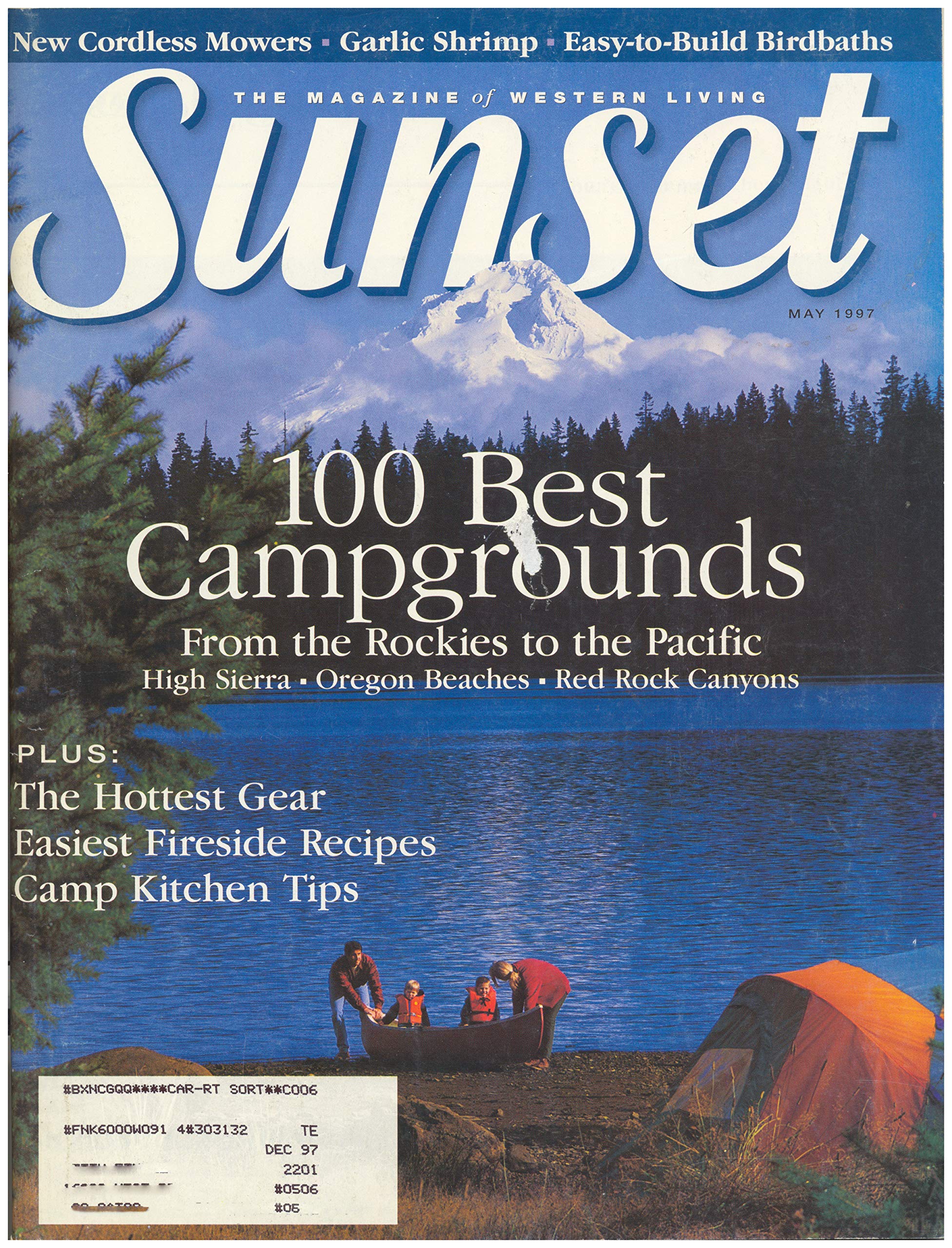 Sunset Magazine May 1997 - 100 Best Campgrounds From The Rockies To The ...