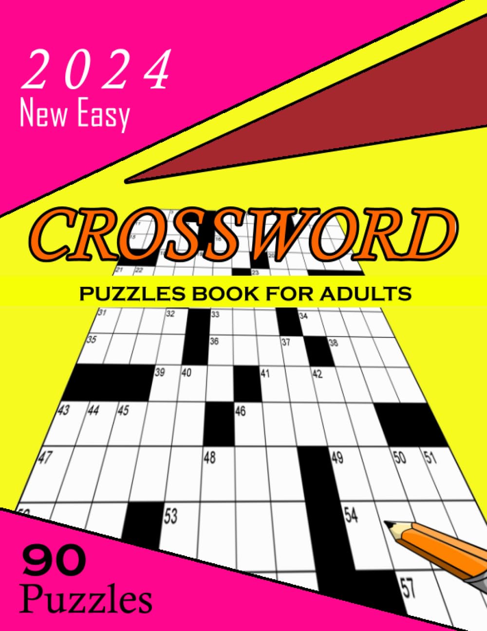 2024 Easy Crossword Puzzles Book For Adults Extra Large Print Crossword puzzles For Teens