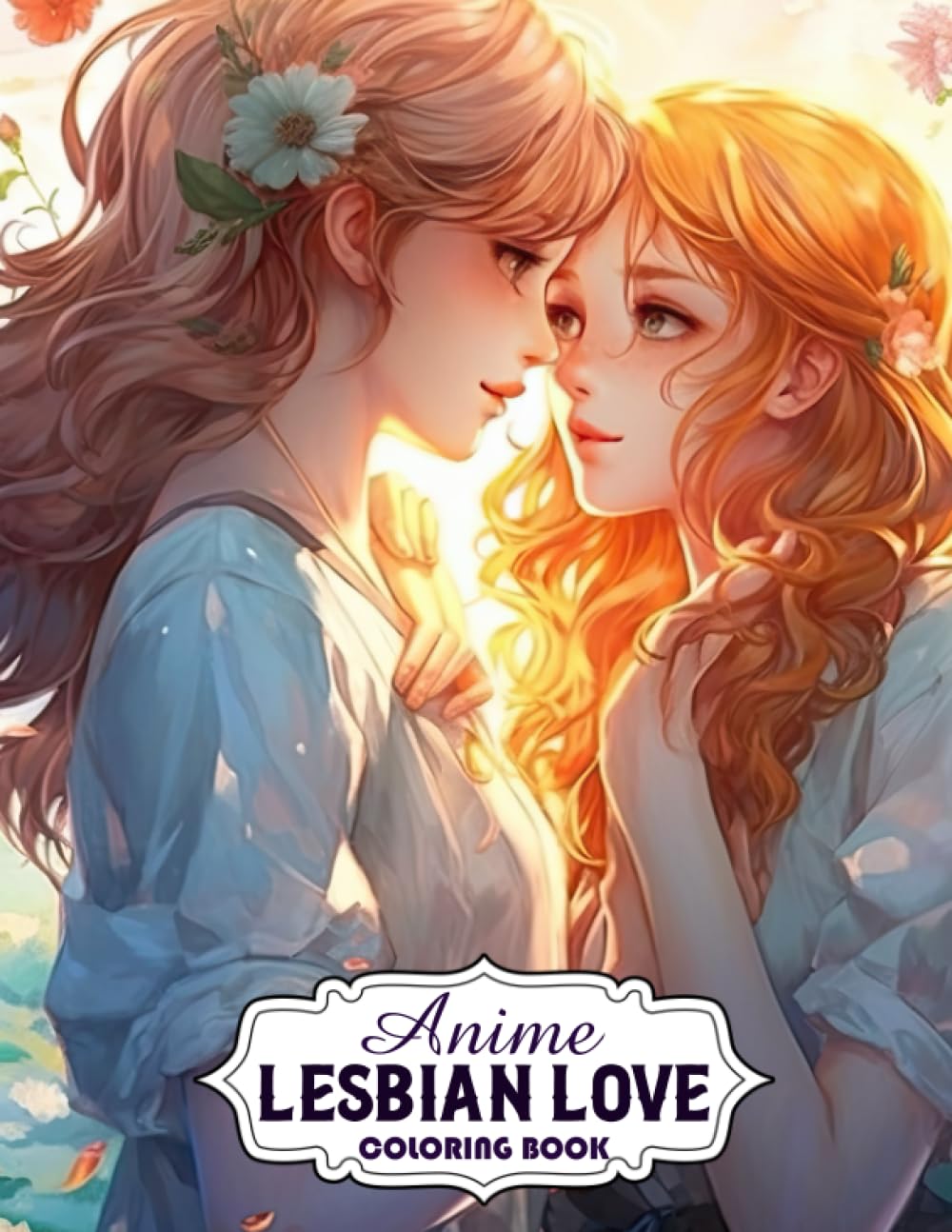 Anime Lesbian Love Coloring Book: Embark on a Coloring Journey with 30 ...