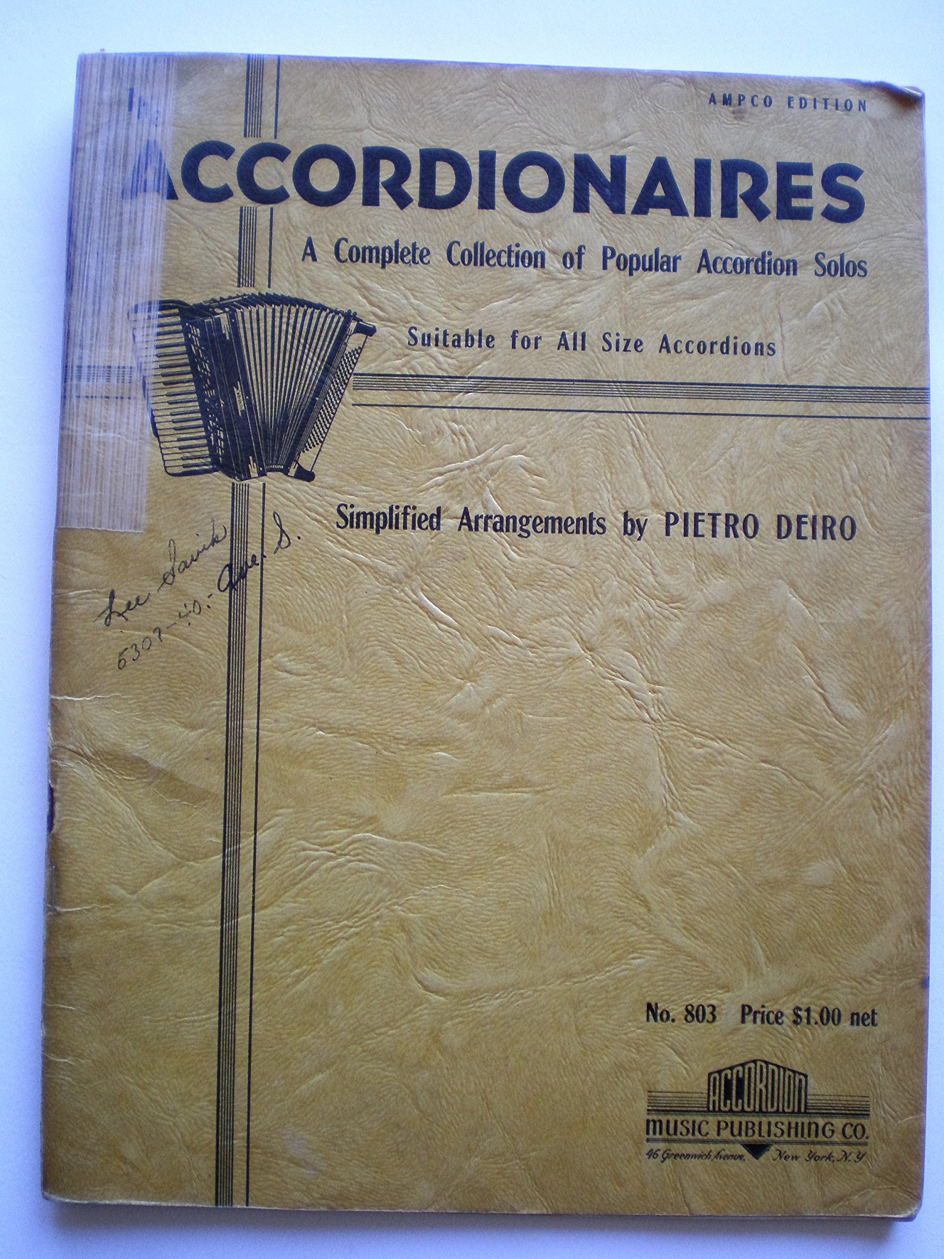 THE ACCORDIONAIRES * A COMPLETE COLLECTION OF * POPULAR ACCORDION SOLOS