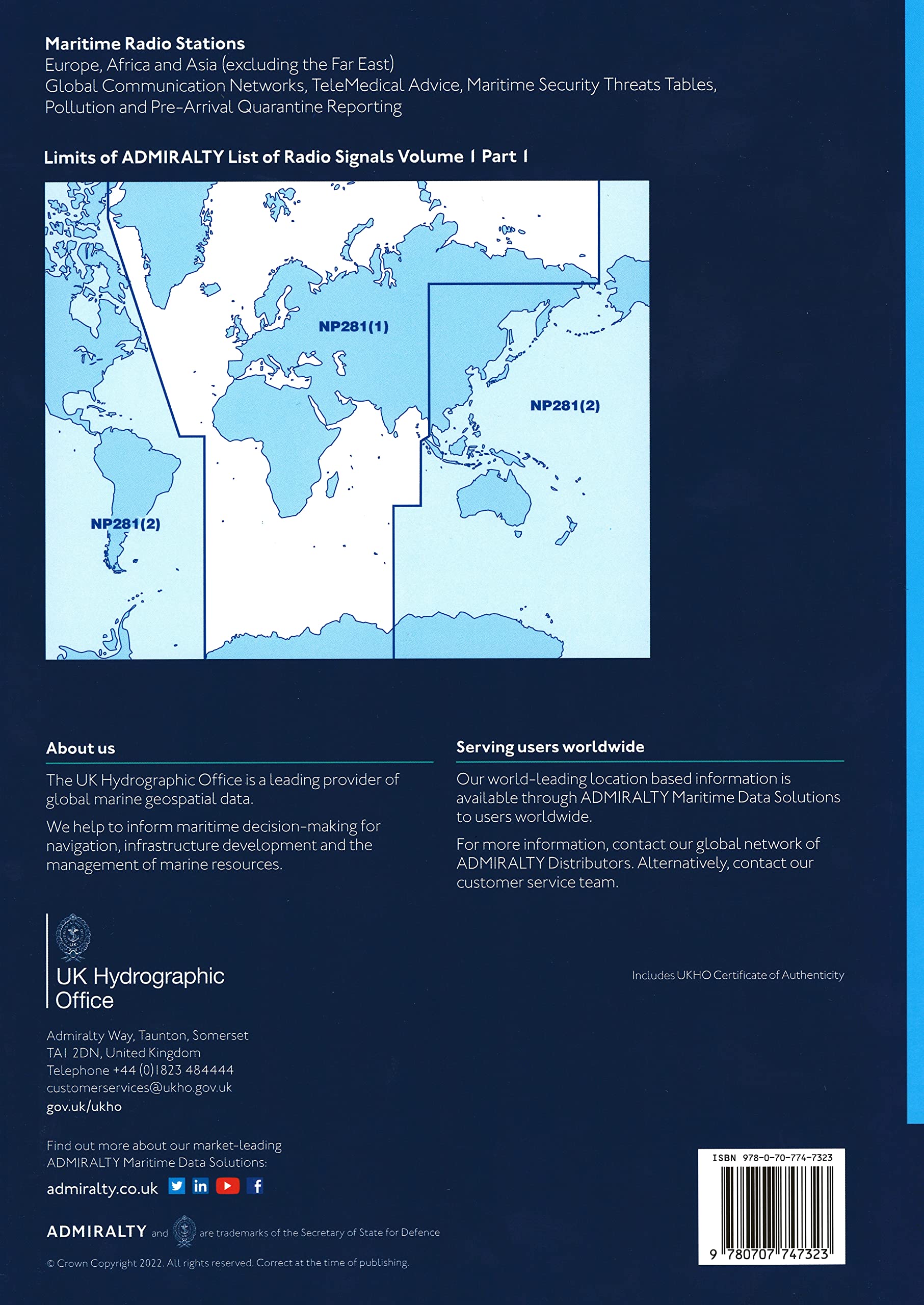 2022 Admiralty List of Radio Signals (ALRS) Volume 1 Part 1