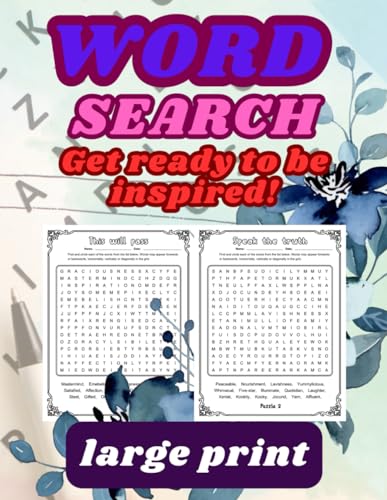 Inspirational Word Search: Large print word search puzzle to keep your ...