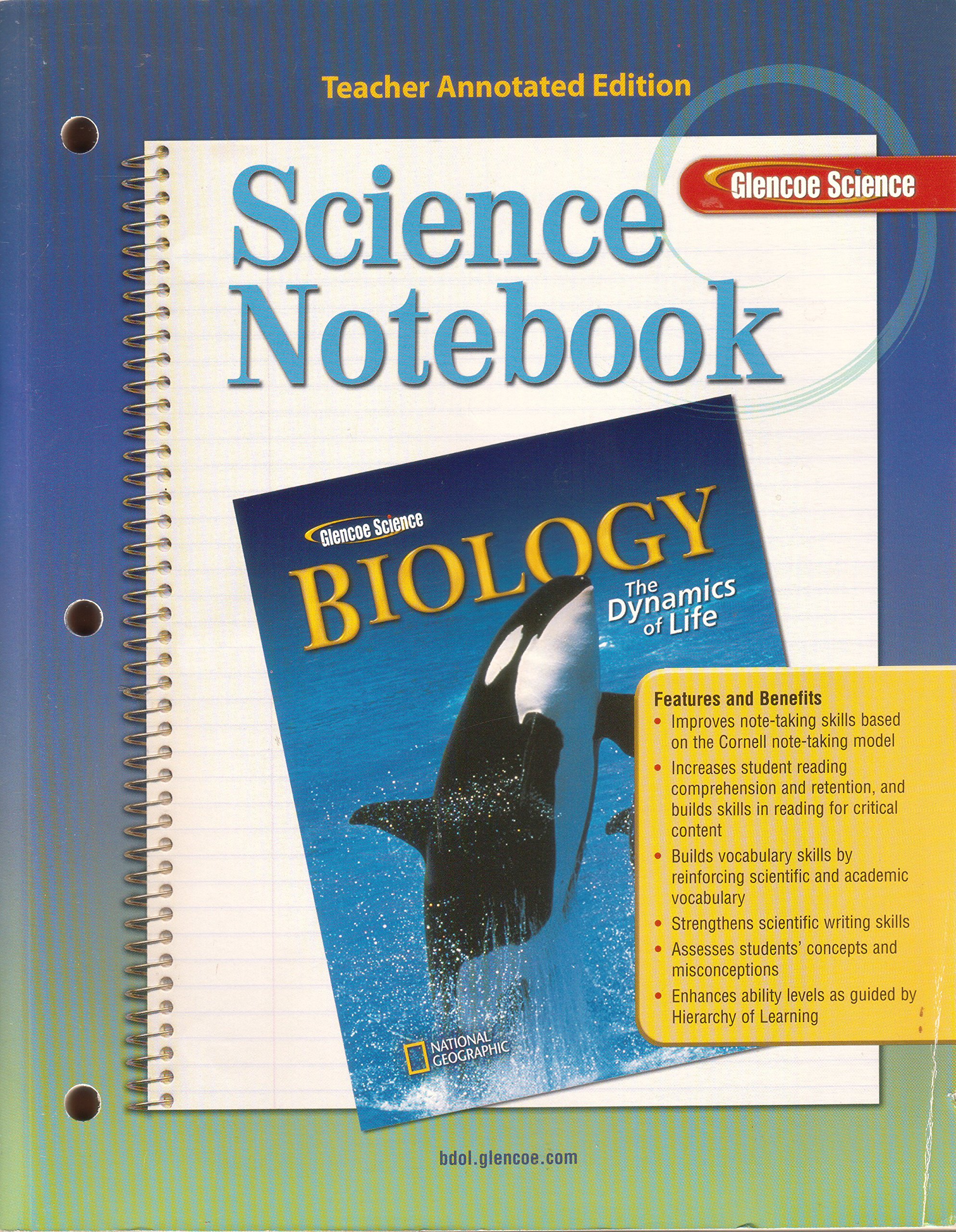 Science Notebook (Teacher Annotated Edition) for Glencoe "Biology