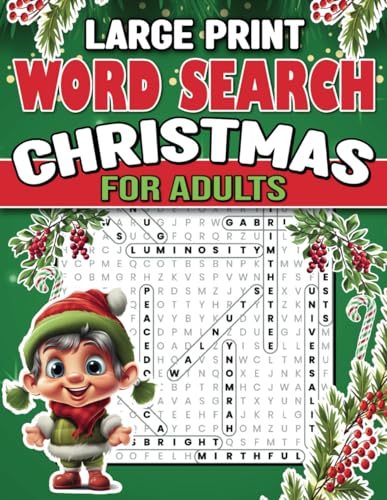 Christmas Large Print Word Search for Adults: Christmas Word Search ...