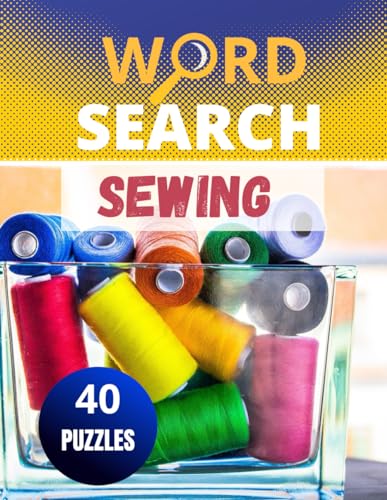 Sewing Word Search: Large print challenging activity book puzzles for ...