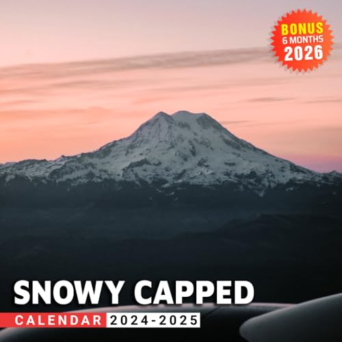 Snowy Capped Calendar 2024 2025 Three Years Calendar, UK Bank