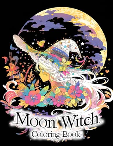 Moon Witch Coloring Book: Magic Abstract Intricate Zen Art ...
