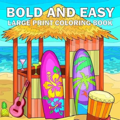Bold And Easy Large Print Coloring Book A Big and Simple Coloring Book with Simple Mandala