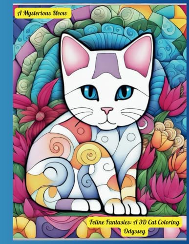Feline Fantasies: A 3D Cat Coloring Odyssey by A Mysterious Meow
