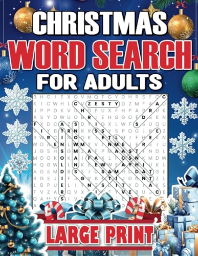 Christmas Word Search For Adults Large Print: Christmas Word Search for ...