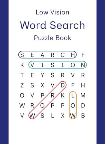 Low Vision Word Search Puzzle Book: Extra Large Jumbo Print | Font Size ...