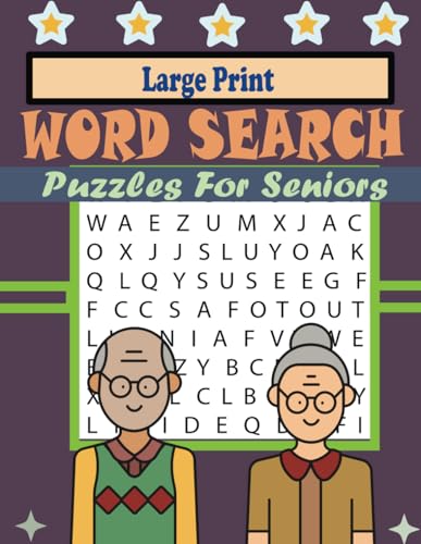 Large Print Word Search Puzzles For Seniors: Fun and Relaxing Large ...