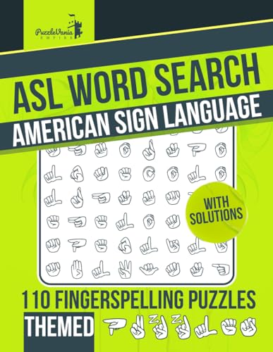 ASL Word Search American Sign Language -110 Fingerspelling Puzzles with ...