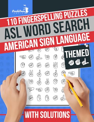 ASL Word Search American Sign Language -110 Fingerspelling Puzzles with ...