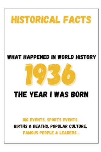What Happened in World History 1936 The Year I Was Born: The Most