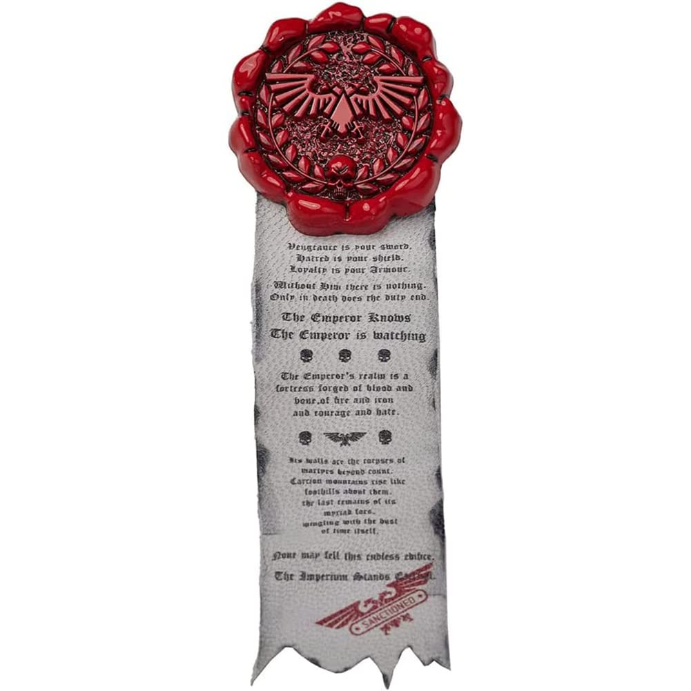 Broche Colgante Warhammer 40K - Sello De Pureza, Metal, Diseño Adepta Sororitas/Grey Knights, Tamaño 144x40 Mm