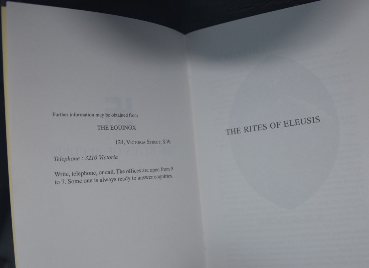 The Rites of Eleusis by Aleister Crowley | Goodreads