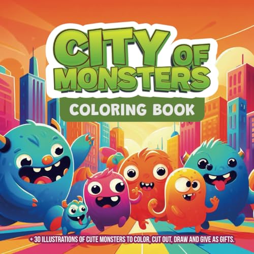 City of Monsters: Coloring Book: US-Edition | Kids Coloring Book Cute Monsters by Sr. Rodrigo ...