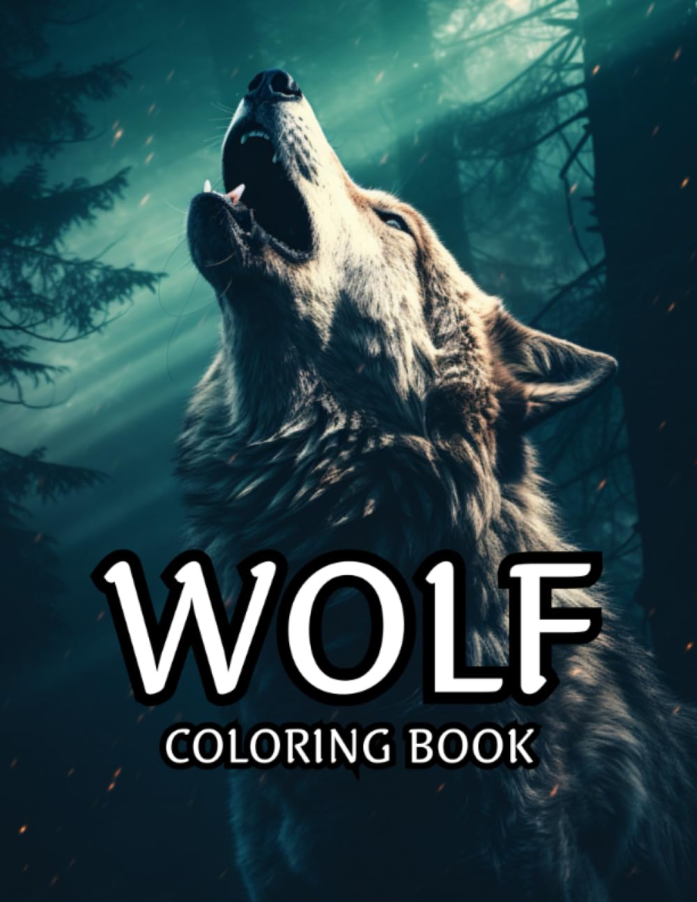 Wild Wolves: Majestic Wolf Coloring Book for Adults: Anti-Stress