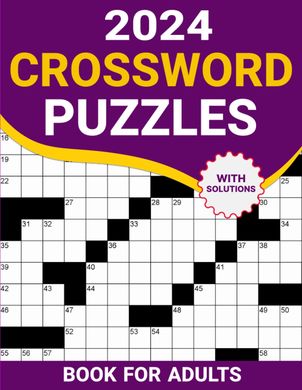 2024 Crossword Puzzles Book For Adults With Solutions. Sharpen Your