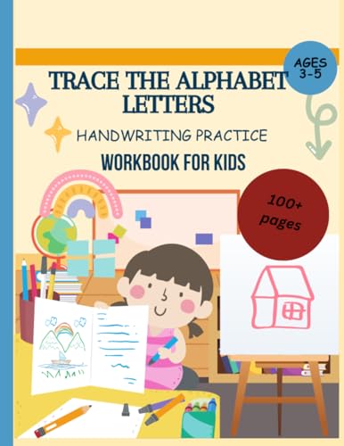 Trace the Alphabet Letters handwriting practice work book for kids ...