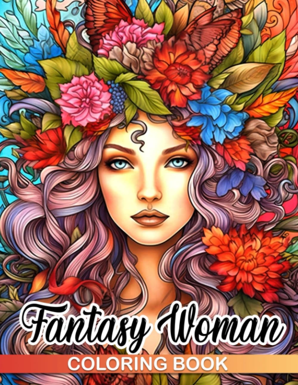 Fantasy Woman Coloring Book: Relaxation gift for kids with 30 ...
