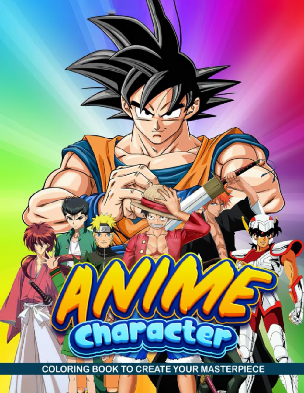 Anime Characters Coloring Book Manga Art and Anime Coloring Book for