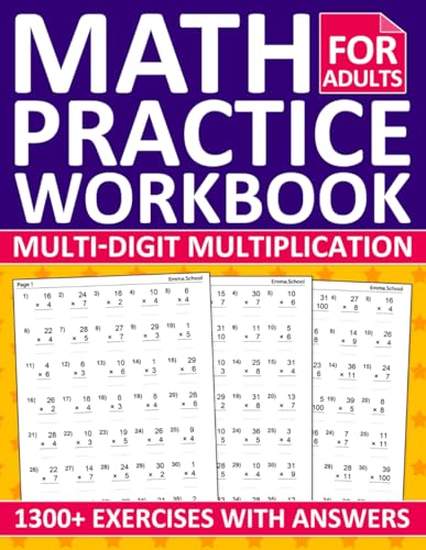 Basic Multiplication Workbook For Adults: Multiplication Practice ...