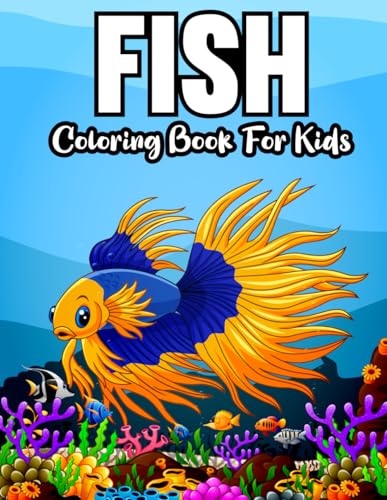 Fish Coloring Book For Kids: Cute Fish Kid's Coloring Journey. Coloring ...
