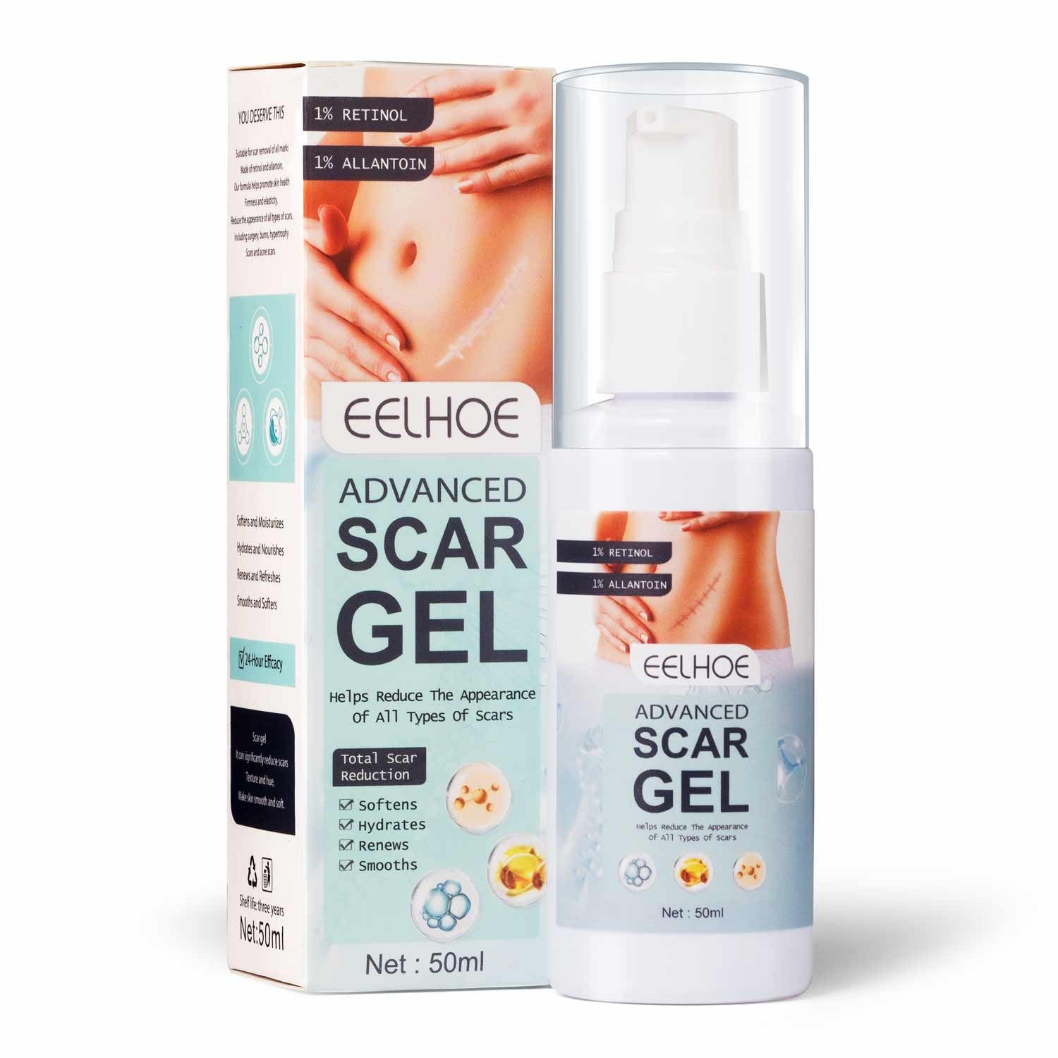 Scar Cream Gel, CSection, Tummy Tuck, Keloid, and Surgical Scars, Post