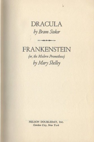 DRACULA, and FRANKENSTIEN book cover