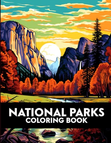 National Parks Coloring Book: A Collection of Mountain Landscapes
