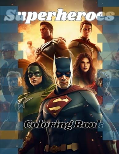 SUPERHEROES - COLORING BOOK: 30 Coloring Page for Kids by Pintando ...