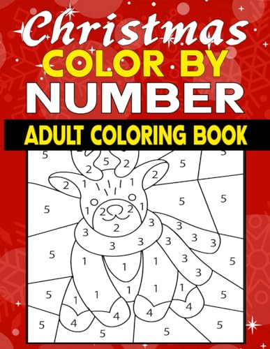 Christmas Color By Number Adult Coloring Book: Adult coloring pages ...