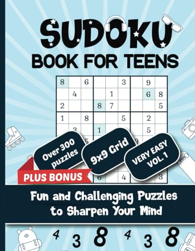 Sudoku For Teens: Challenge Your Brain With This Very Easy Volume 1 by ...