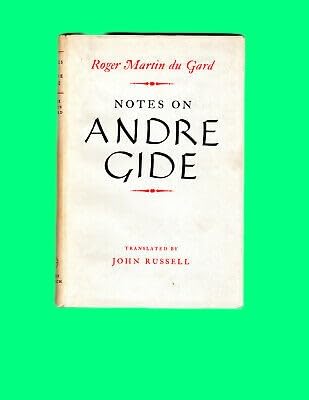 NOTES ON ANDRE GIDE 1953 First Edition Hardcover DJ Memoir by Roger ...