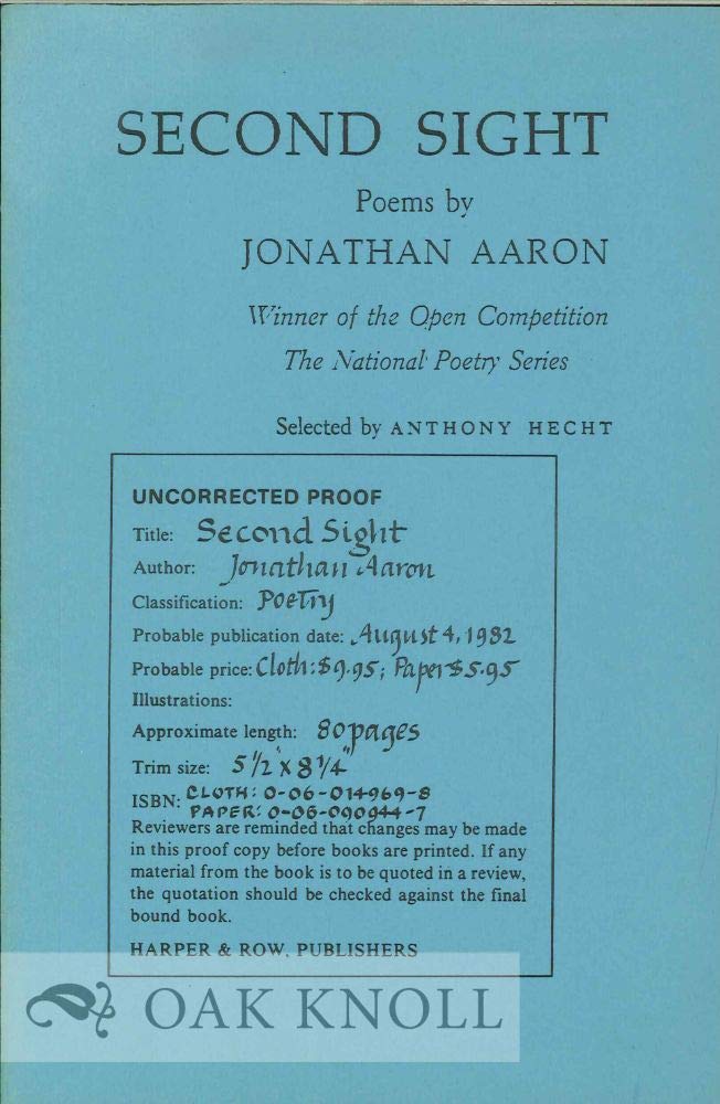 Second Sight book cover
