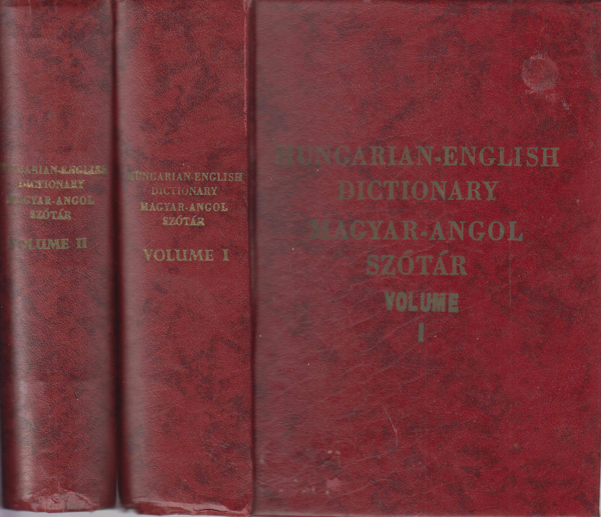 Hungarian English Dictionary Magyar Angol Szotar Two volumes by