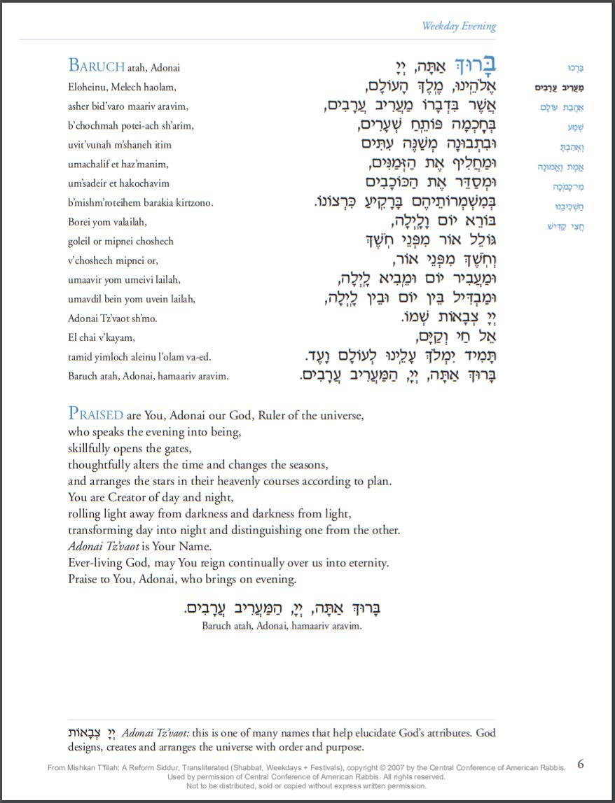 Mishkan T'Filah: A Reform Siddur: Weekdays, Shabbat, Festivals, and ...