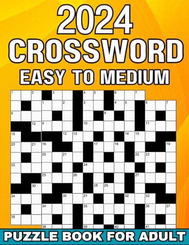 2024 Easy To Medium Crossword Puzzle Book For Adult: New 80 Large Print ...