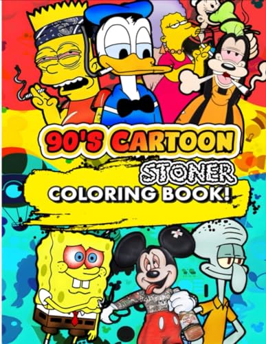 90s Cartoon Stoner Coloring Book: Great Colouring Books For Adults ...