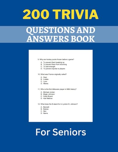200 Trivia Questions And Answers Book For Seniors: Large Print Trivia ...