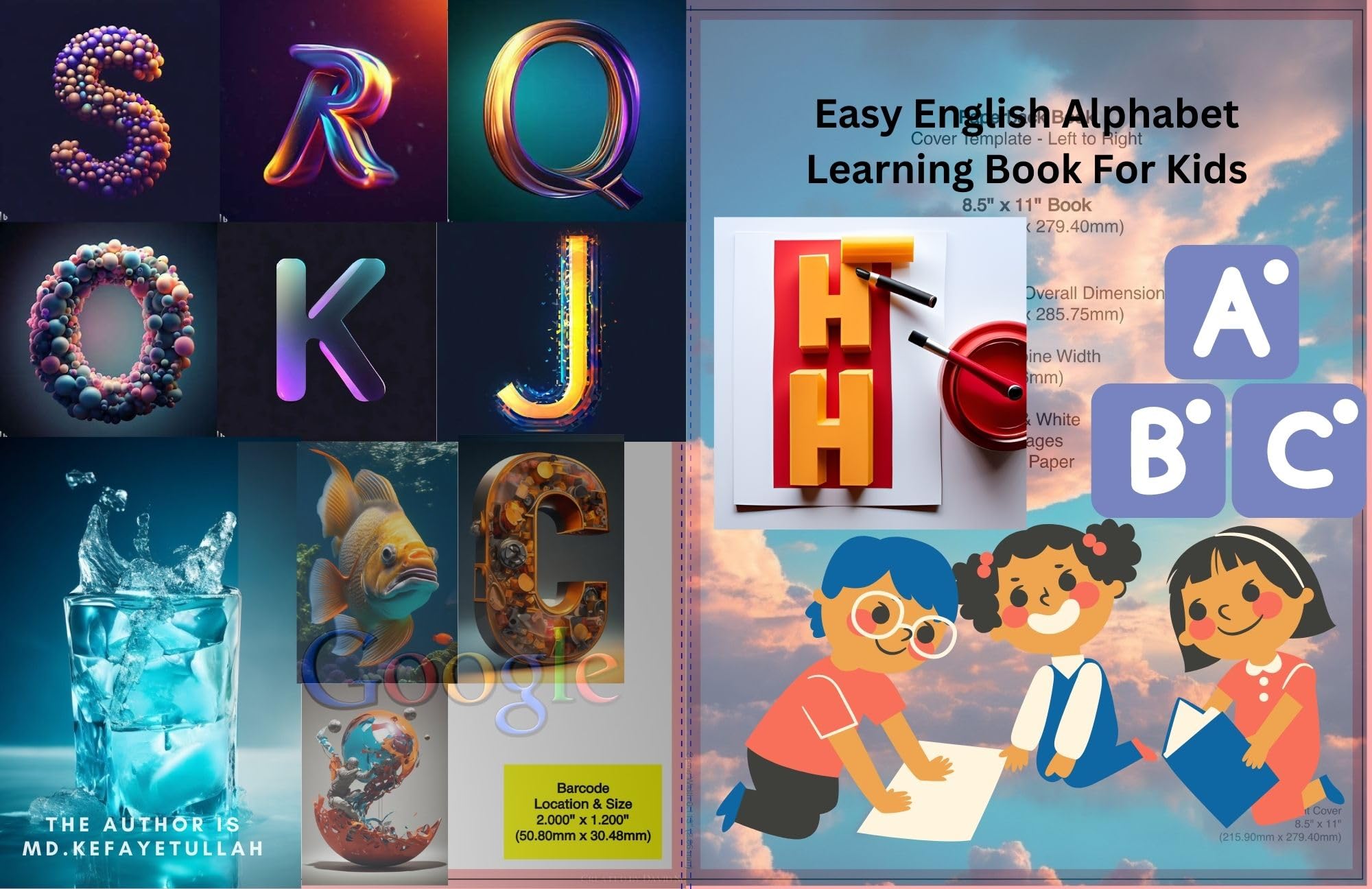 Easy English Alphabet Learning Book For Kids Kids Book by Kefayet